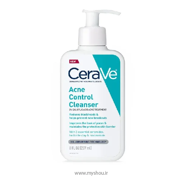 ژل شستشو صورت سراوی مدل Acne Control حجم 237 میلی لیتر