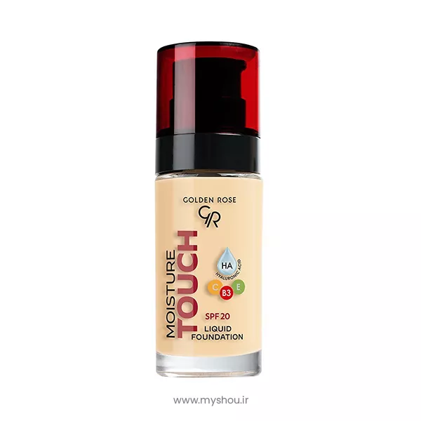 کرم پودر گلدن رز مدل Moisture Touch Liquid SPF 20 حجم 30 میلیلیتر