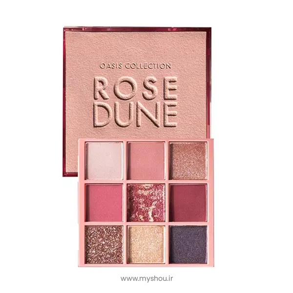 پالت سایه چشم 9 رنگ فارماسی Rose Dune | پالت سایه نود صورتی و موو